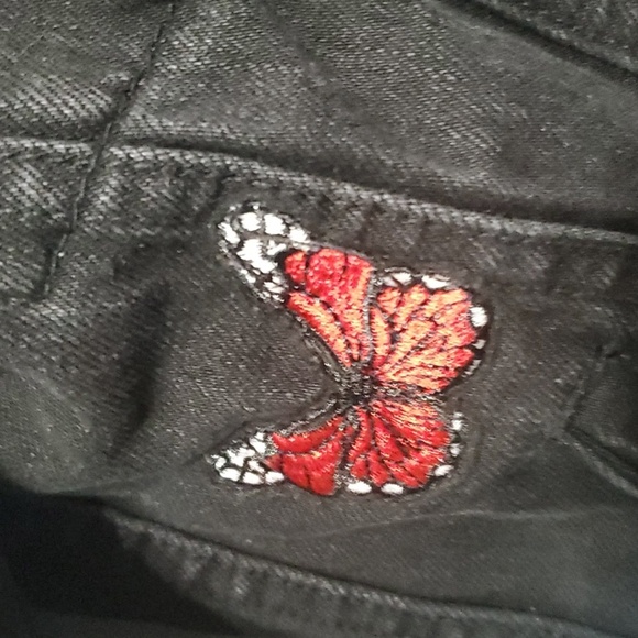 Haus of Jr jacket Girl's size 12 black Jeffery Space Patch denim trucker… - Picture 6 of 12